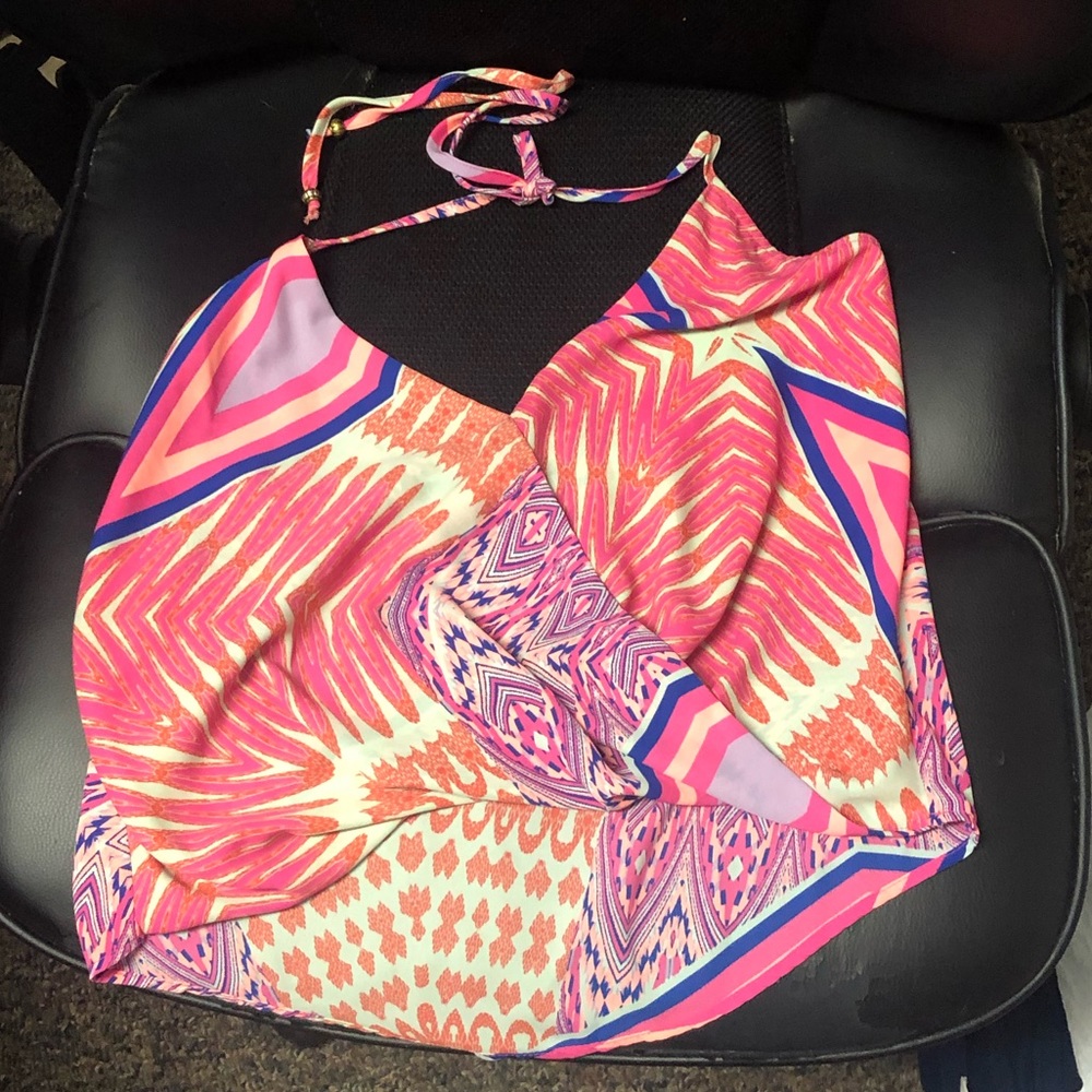 colorful tank top with halter top